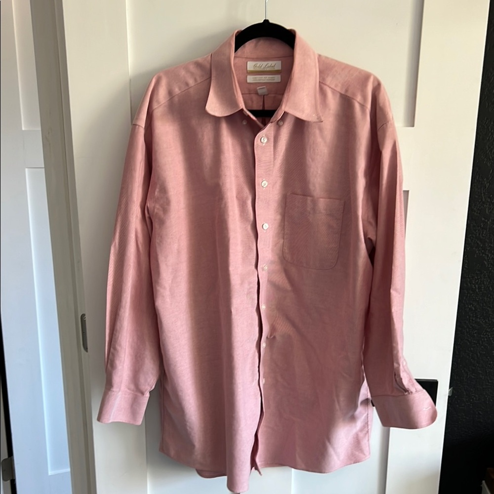 Roundtree & Yorke Gold Label Men's Dress Shirt Size 17/33 Non-Iron